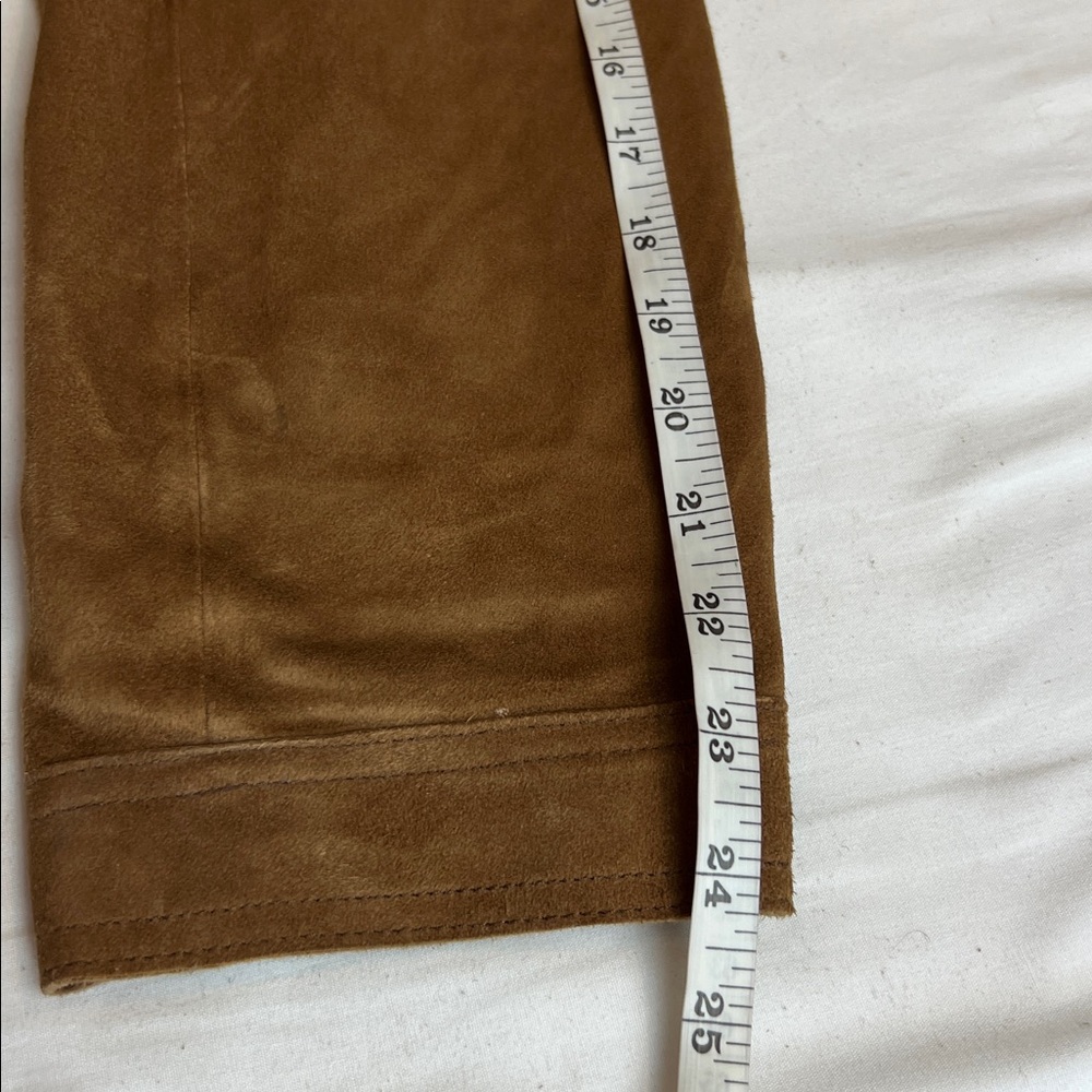Free People Tan Suede Embellished Jaya Boxy Chore Jacket Brown SZ S - Picture 12 of 12